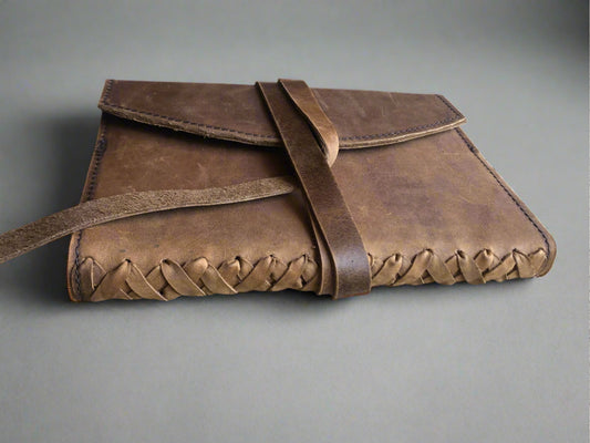 A5 Braided Journal with Leather Cover