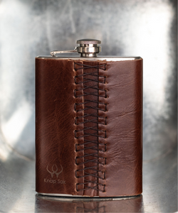 Hip Flask with Leather Cover Men