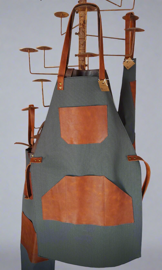 Leather and Canvas Apron